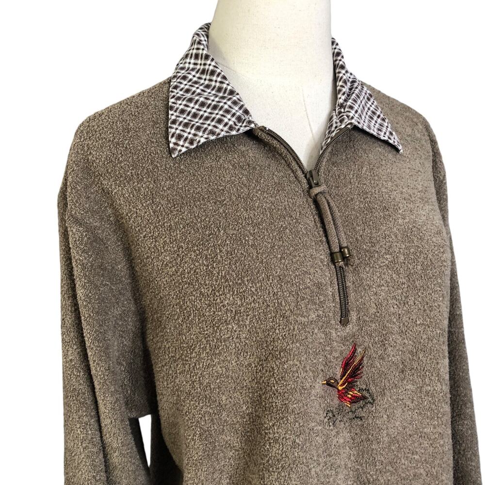 Landhaus Top Brown 1/4 Zip Pullover Waterfall Fleece